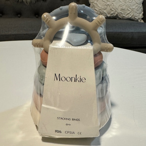 Moonkie Stacks of Circles Soft Teething Toy | Educational Learning Baby Toy - Picture 4 of 6